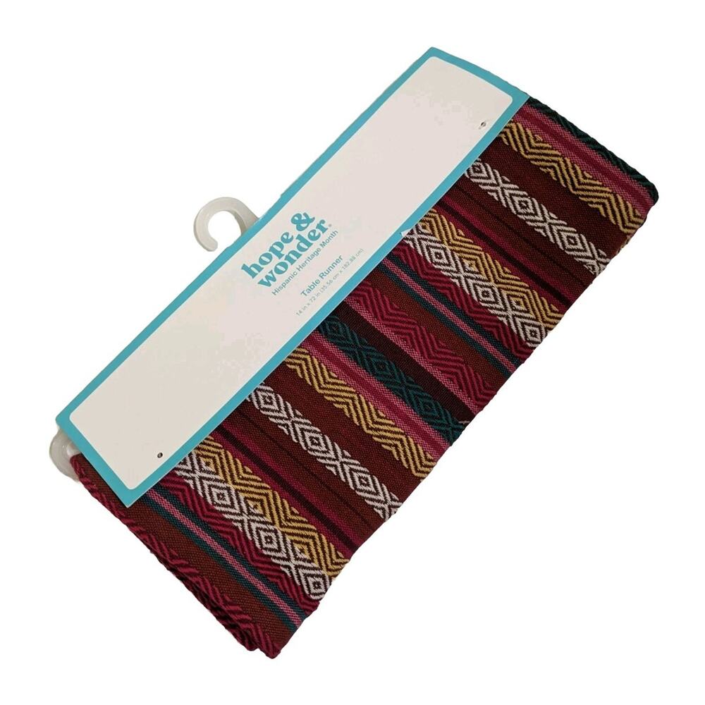 Mexican Table Runner Washable Hope & Wonder JC Penney Hispanic Heritage Month
